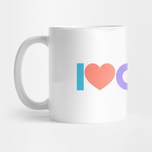 I Love Cats Kittens Cat Lovers (Rainbow) Mug